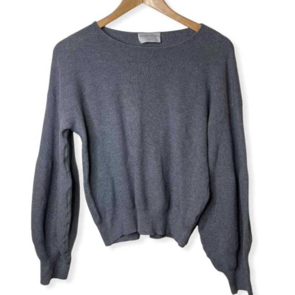 Modern Citizen Kori Balloon Sleeve Sweater In Gray